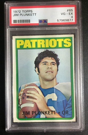 1972 Topps Jim Plunkett #65 RC PSA-4 VG-EX