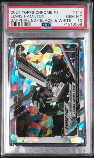 2021 Topps Chrome F1 Sapphire Lewis Hamilton Black & White /15 Formula 1 #144