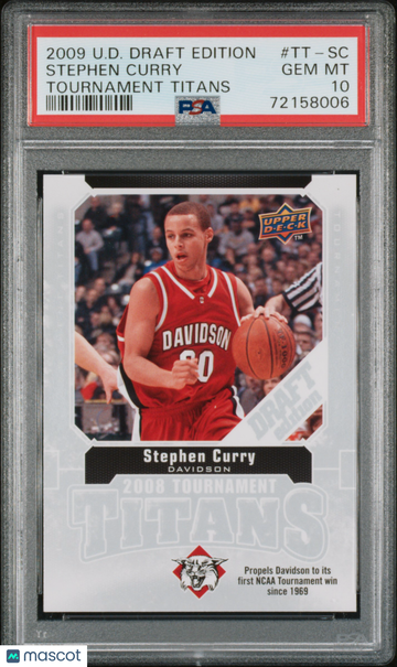 2009 Upper Deck Draft Edition Tournament Titans Stephen Curry #TT-SC PSA 10