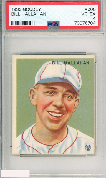 1933 GOUDEY BILL HALLAHAN #200 PSA 4 VG-EX