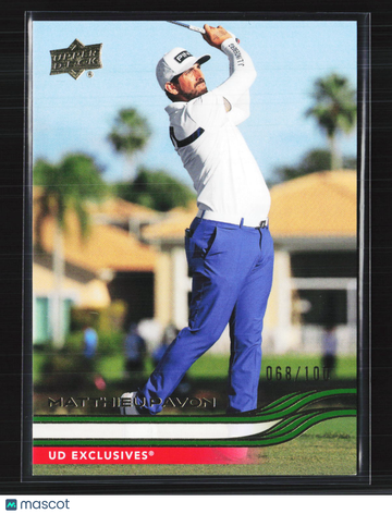 2026 Upper Deck Golf UD Exclusives Matthieu Pavon #39 068/100