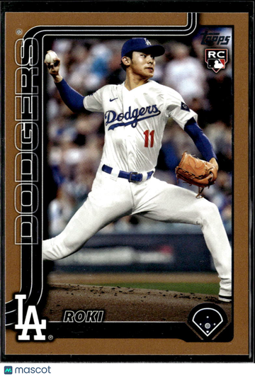 Roki Sasaki 2025 Topps Series Two RC Gold Los Angeles Dodgers