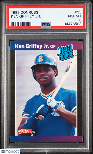 1989 Donruss Ken Griffey JR. #33 PSA 8
