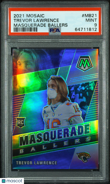 2021 Panini Mosaic Masquerade Ballers Trevor Lawrence #MB21 PSA 9 Jacksonville Jaguars