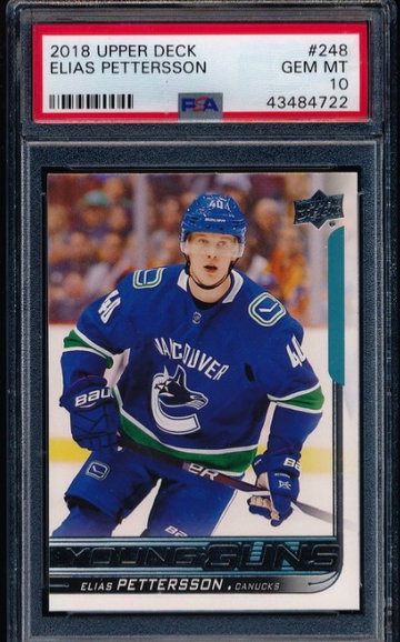 Elias Pettersson 2018 Upper Deck Young Guns RC