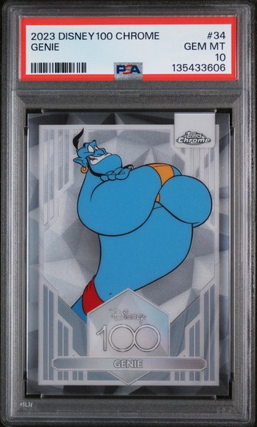 2023 Topps Chrome Disney100 Genie #34 PSA 10