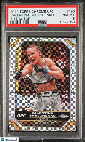 2024 Topps Chrome UFC Valentina Shevchenko #190 X Fractor PSA 8