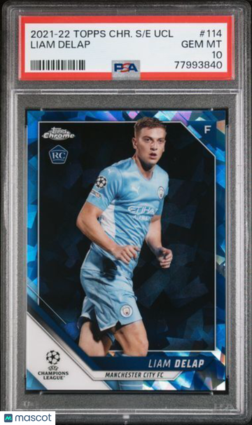 2021-2022 Topps Chrome Sapphire Edition UEFA Champions League Liam Delap #114 PSA 10