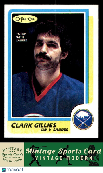 1986 Topps Clark Gillies "Blank Back"