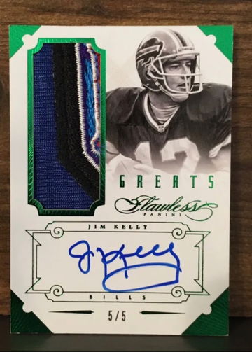 Jim Kelly 2014 Flawless Auto /5 Game Used Patch