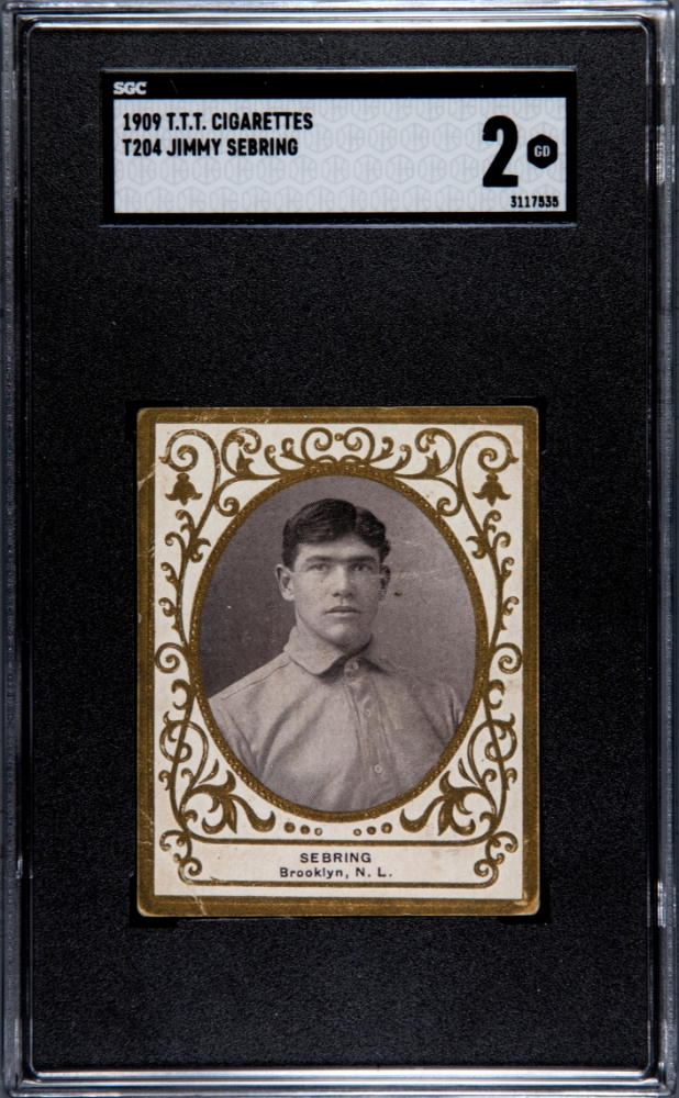 1909 T.T.T. Cigarettes (T204) Jimmy Sebring SGC 2 P1368