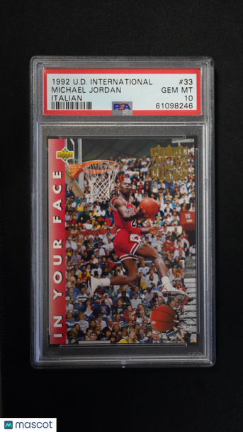 1992 Upper Deck International Michael Jordan #33 Italian Mint Low Pop PSA 10