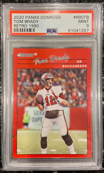 020 PANINI TOM BRADY RETRO 1990 #R90TB PSA 9 (MINT) POP 1/1 TB BUCS GOAT 🔥