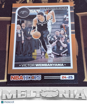 2024-25 Hoops Victor Wembanyama #165 Premium Prizms Orange SN