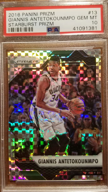2016-17 Prizm Starburst Giannis Antetokounmpo 