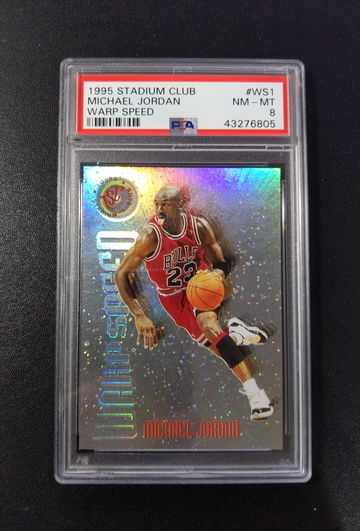 1995 Stadium Club Warp Speed #WS1 Michael Jordan PSA 8