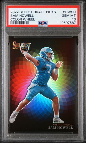 2022 Panini Select Draft Picks Color Wheel Sam Howell #CWSH PSA 10