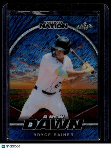 2025 Leaf Baseball Nation Bryce Rainer #NB-18 A New Dawn Shimmer Blue
