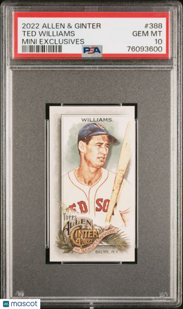 2022 Topps Allen & Ginter Ted Williams #388 Mini Exclusives PSA 10