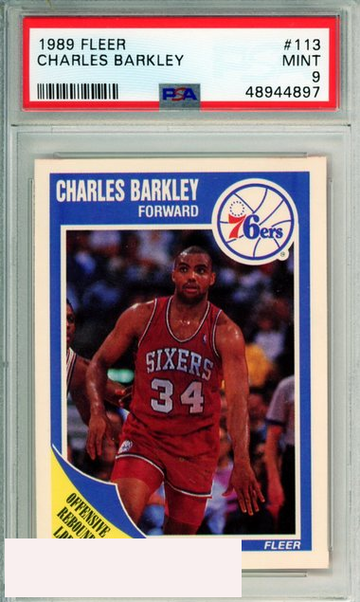 1989 FLEER CHARLES BARKLEY #113 PHILADELPHIA 76ERS PSA MINT 9