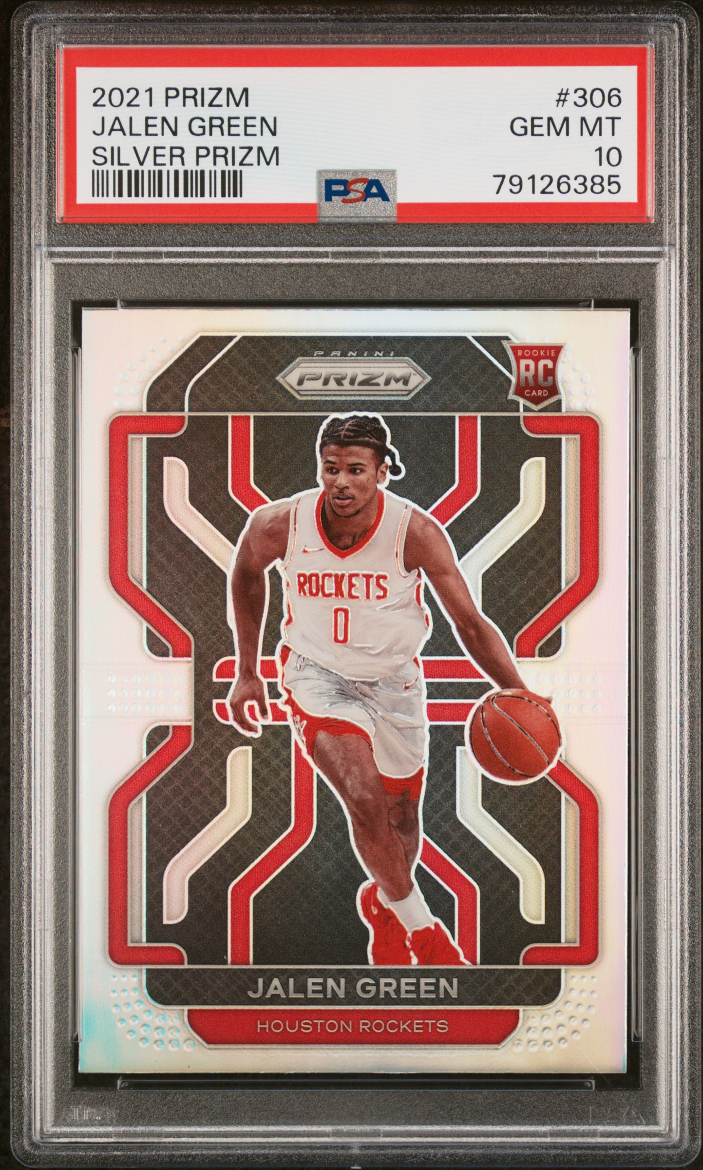 PSA 10 2021 Panini Prizm Jalen Green Silver Prizm Rookie #306