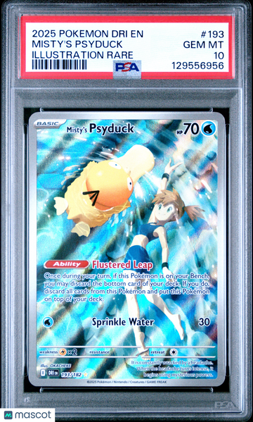 Destined Rivals Misty's Psyduck Holo Illustration Rare PSA 10 #193/165
