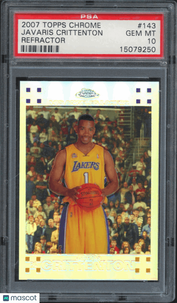 2007 Topps Chrome Javaris Crittenton #143 Refractor PSA 10