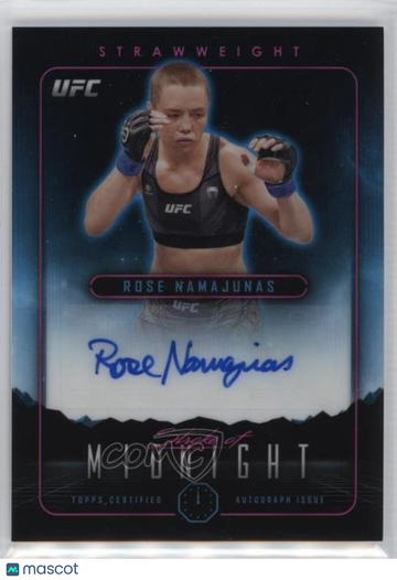 2024 Topps Midnight UFC - Stroke of Midnight Autographs Rose Namajunas #SMA-RNS [None]