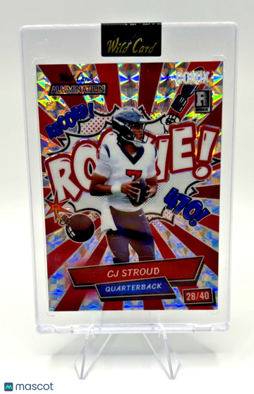 2023 Wild Card C. J. Stroud #AC-CS Black/Blue Rainbow Foil Parallel/Variety Rookie Insert
