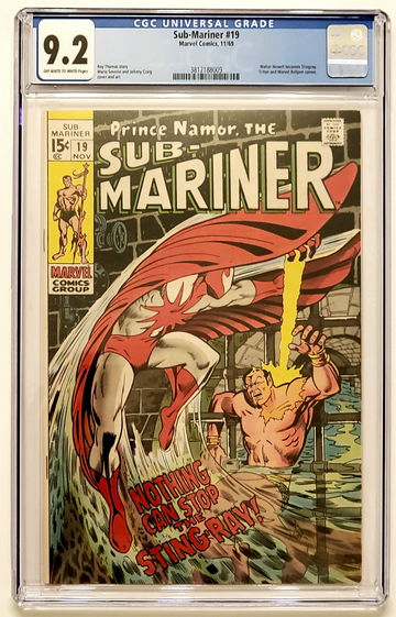 SUB-MARINER #19 CGC 9.2 FIRST APPEARANCE OF STINGRAY