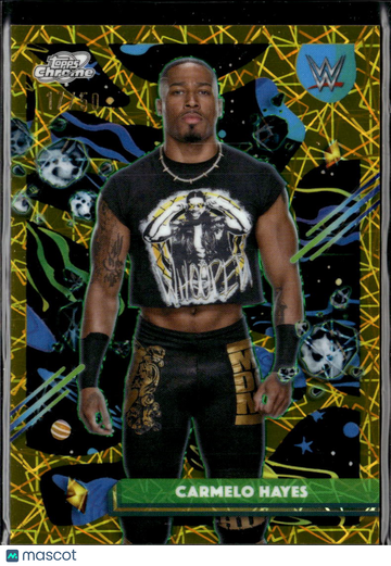 Carmelo Hayes 2026 Topps Chrome WWE Yellow Geometric SmackDown