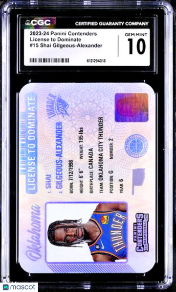 2023-24 Panini Contenders Shai Gilgeous-Alexander #15 [Base] Insert 10