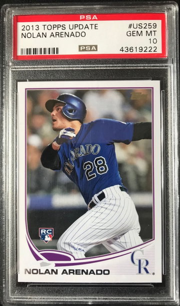 Nolan Arenado 2013 Topps Update RC Rookie US259 Graded PSA Gem Mint 10