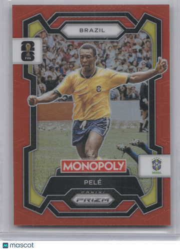 2026 Panini Monopoly Prizm FIFA World Cup 26 Pelé #16 Orange 043/149