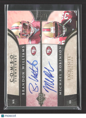 2006 Upper Deck Exquisite Collection Michael Robinson Brandon Williams #ECS-WR Combo Signatures /20