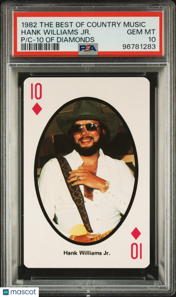 1982 The Best Of Country Music Playing Cards Hank Williams JR. PSA 10