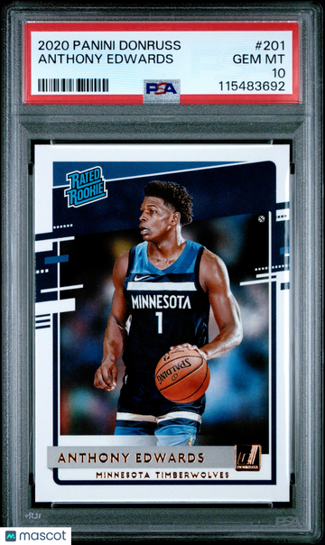 2020 Panini Donruss Anthony Edwards #201 PSA 10