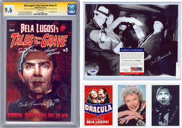 DRACULA 1931 COLLECTION - BELA LUGOSI'S TALES FROM GRAVE #3 CGC-SS 9.6 SIGNED 4X