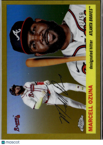 Marcell Ozuna 2025 Topps Chrome Gold /50 Atlanta Braves