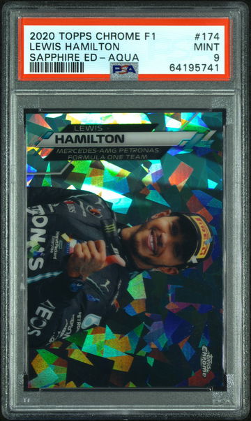 2020 Topps Chrome Sapphire F1 Lewis Hamilton Aqua Refractor /99 #174 Formula 1