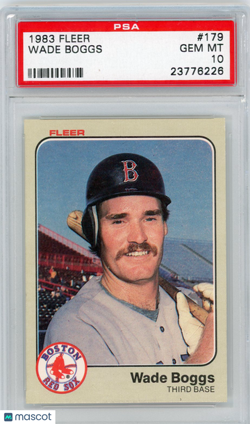 1983 Fleer Wade Boggs #179 PSA 10