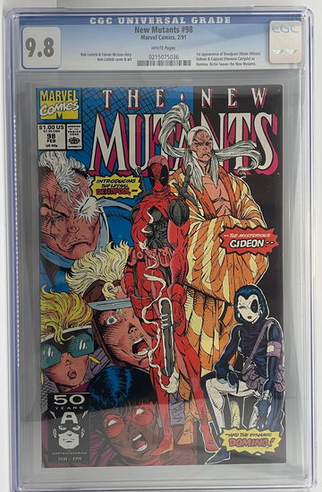 New Mutants #98 CGC 9.8 1st app of Gideon, Domino, & Deadpool