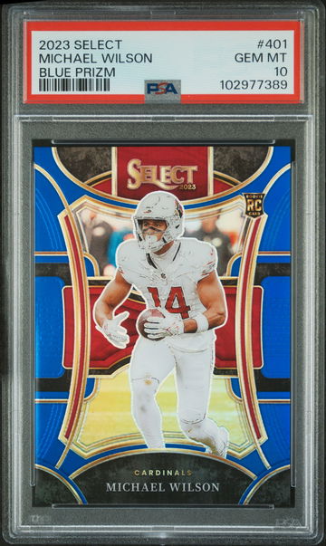 2023 Panini Select Blue Michael Wilson #401 /75 PSA 10