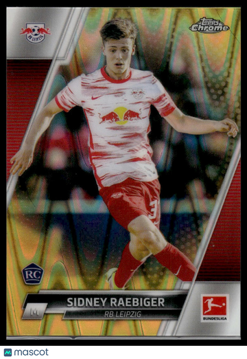 2021-22 Topps Chrome Bundesliga Sidney Raebiger #59 Gold RayWave Refractors