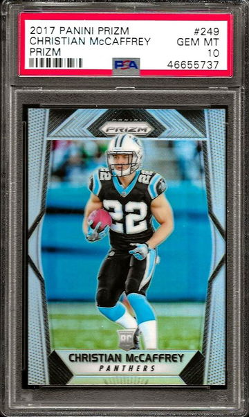 2017 Panini Prizm Christian McCaffrey RC Silver PSA 10