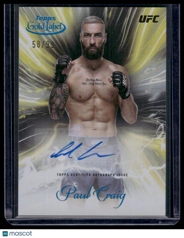 2024 Topps Gold Label UFC Paul Craig #SGS-PCR Surging Signatures Blue SN,AU