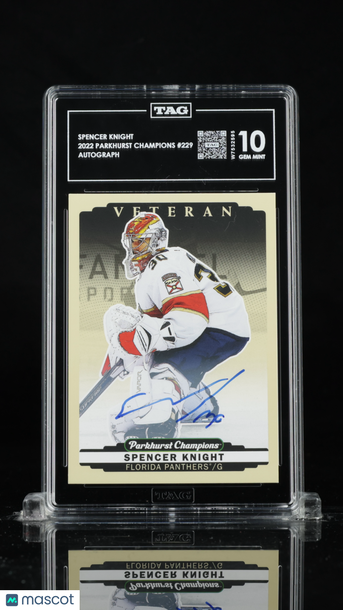 2022 Parkhurst Champions Spencer Knight #229 Autograph TAG 10