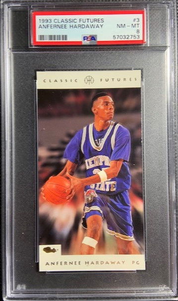 1993 Classic Futures #3 ANFERNEE HARDAWAY RC Rookie PSA 8 NM-MINT Orlando Magic