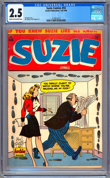 SUZIE COMICS #55 CGC 2.5 CLASSIC AL FAGALY CVR VIGODA & WOGGON ARCHIE PUB 1946