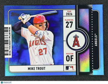 2026 Topps Mike Trout #BTP-1 Big Ticket Players Blue Foil SN Los Angeles Angels